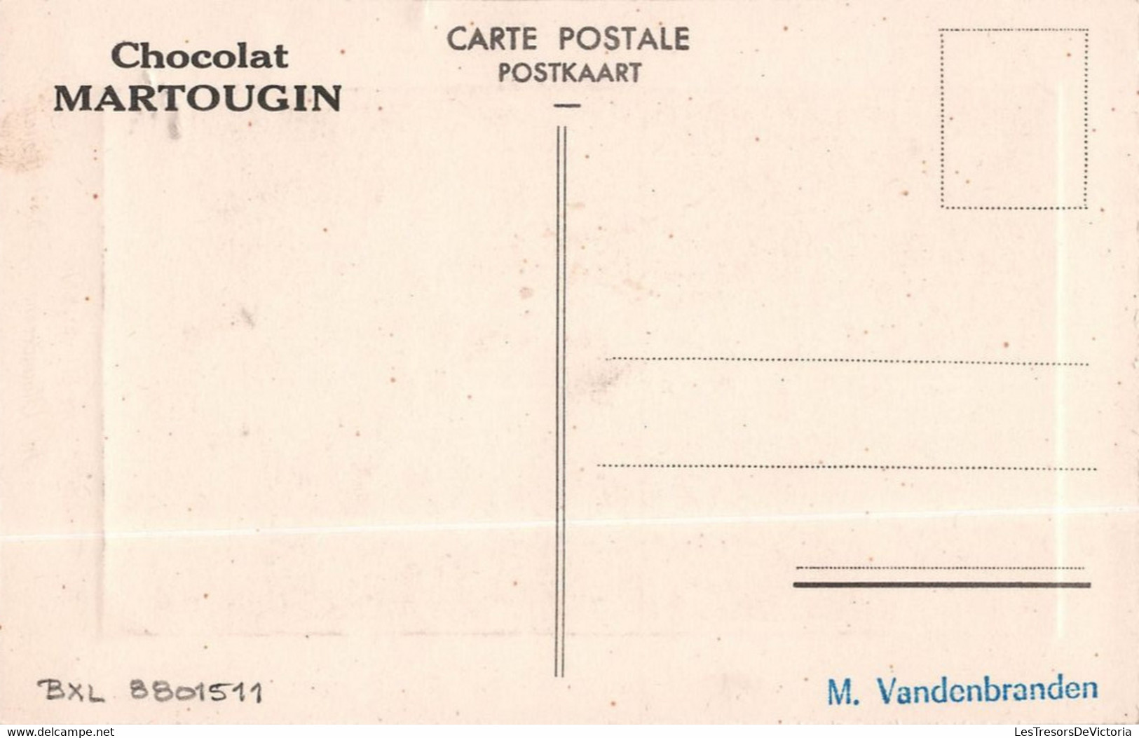 CPA - Petits Métiers - En Flandre - Le Crieur Public - De Helleman - Publicité Chocolat Martougin Au Verso - Ambachten