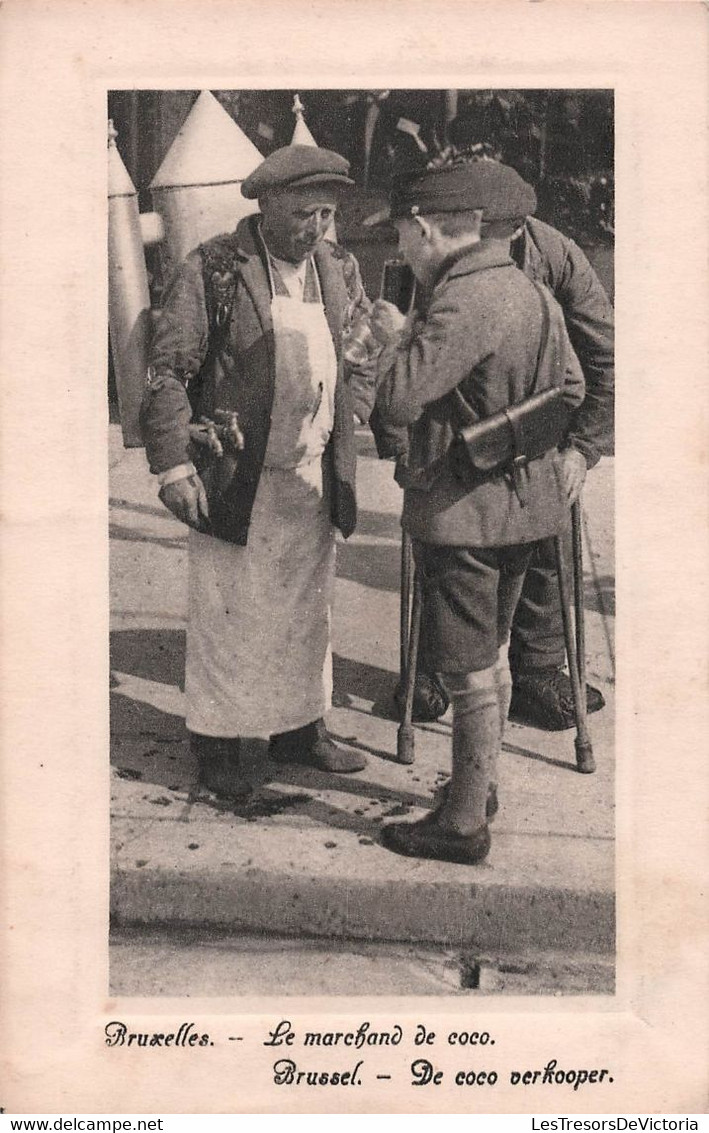 CPA - Petits Métiers - Bruxelles - Le Marchand De Coco - De Cocq Verkooper - Publicité Chocolat Martougin Au Verso - Straßenhandel Und Kleingewerbe