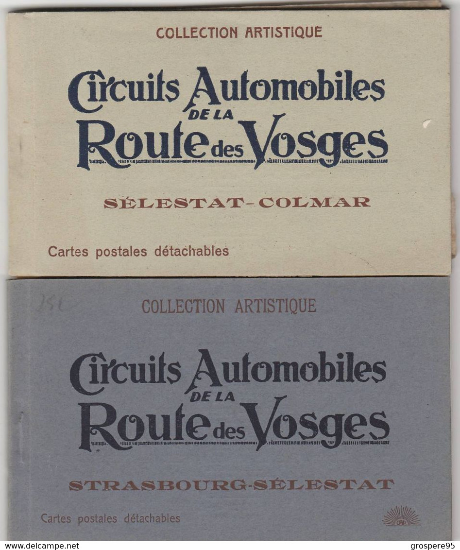 SELESTAT STRASBOURG COLMAR CIRCUITS AUTOMOBILES DE LA ROUTE DES VOSGES 2 CARNETS 40 CARTES - Selestat