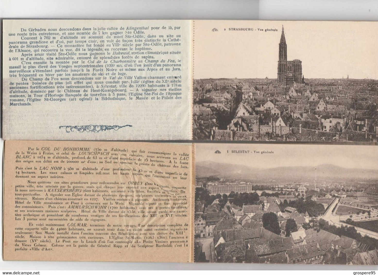 SELESTAT STRASBOURG COLMAR CIRCUITS AUTOMOBILES DE LA ROUTE DES VOSGES 2 CARNETS 40 CARTES - Selestat