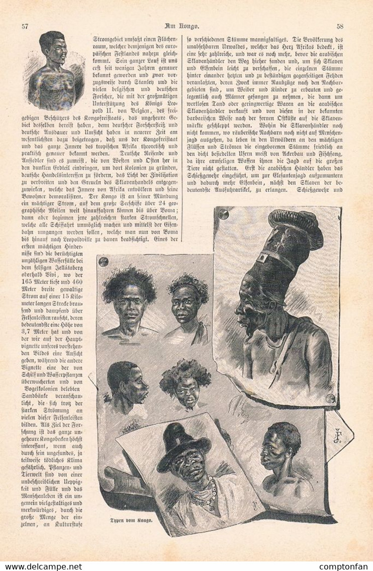 1303 Franz Jüttner Max Schwarze Am Kongo Afrika Artikel / Bilder 1890 !! - Política Contemporánea