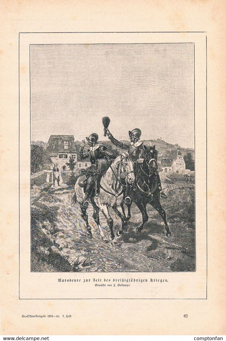 1305 Birkmeyer Marodeure 30 Jähriger Krieg Deserteur Artikel / Bilder 1890 !! - Politique Contemporaine