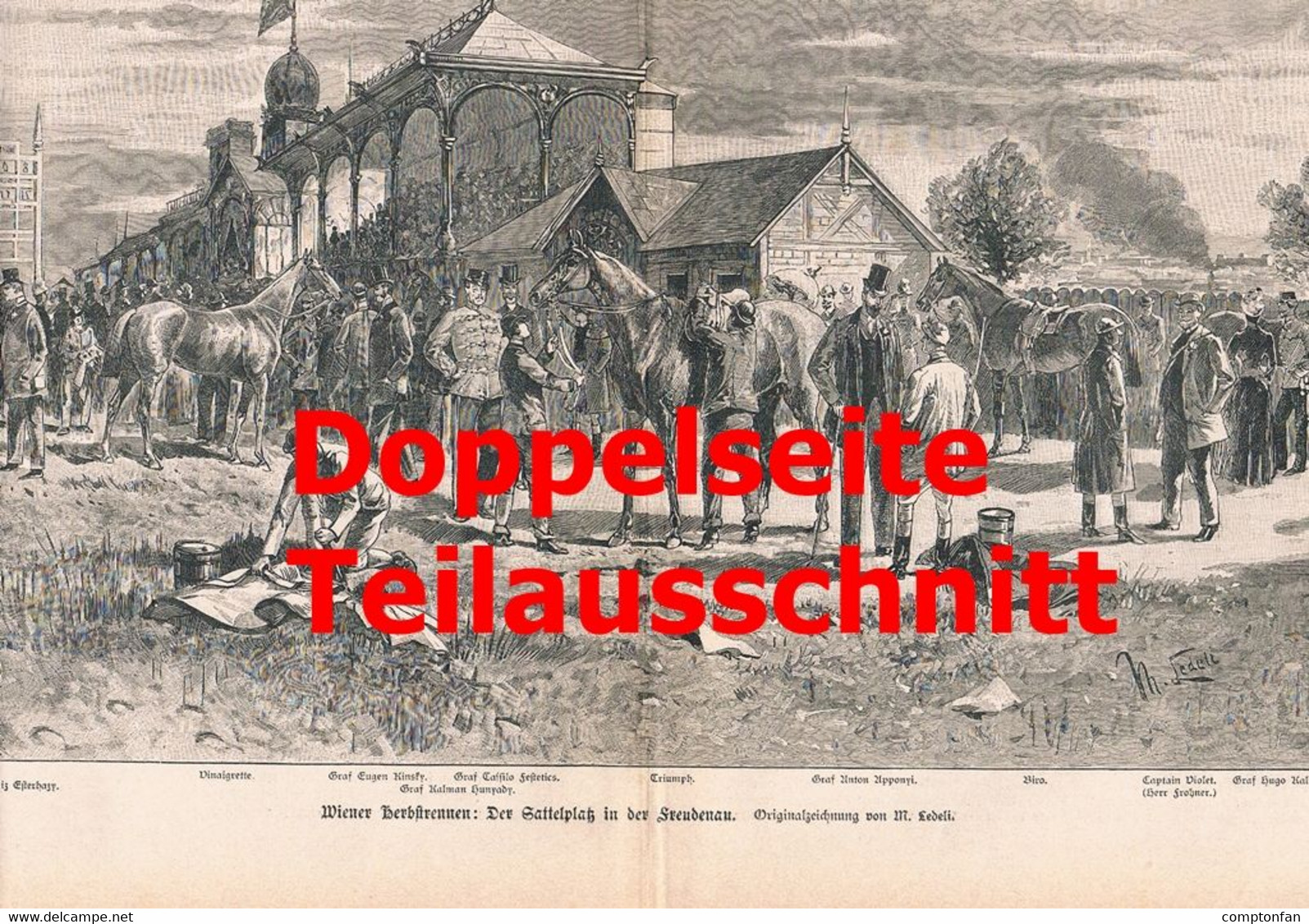 A102 1306 Kurt Von Rosen Wien Galopprennbahn Freudenau Artikel / Bilder 1890 !! - Autres & Non Classés