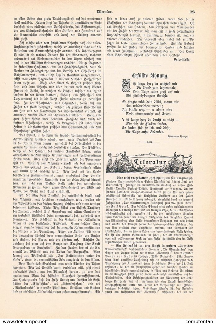 A102 1314 Valpolicello Achensee Pertisau Tirol Artikel / Bilder 1889 !! - Otros & Sin Clasificación