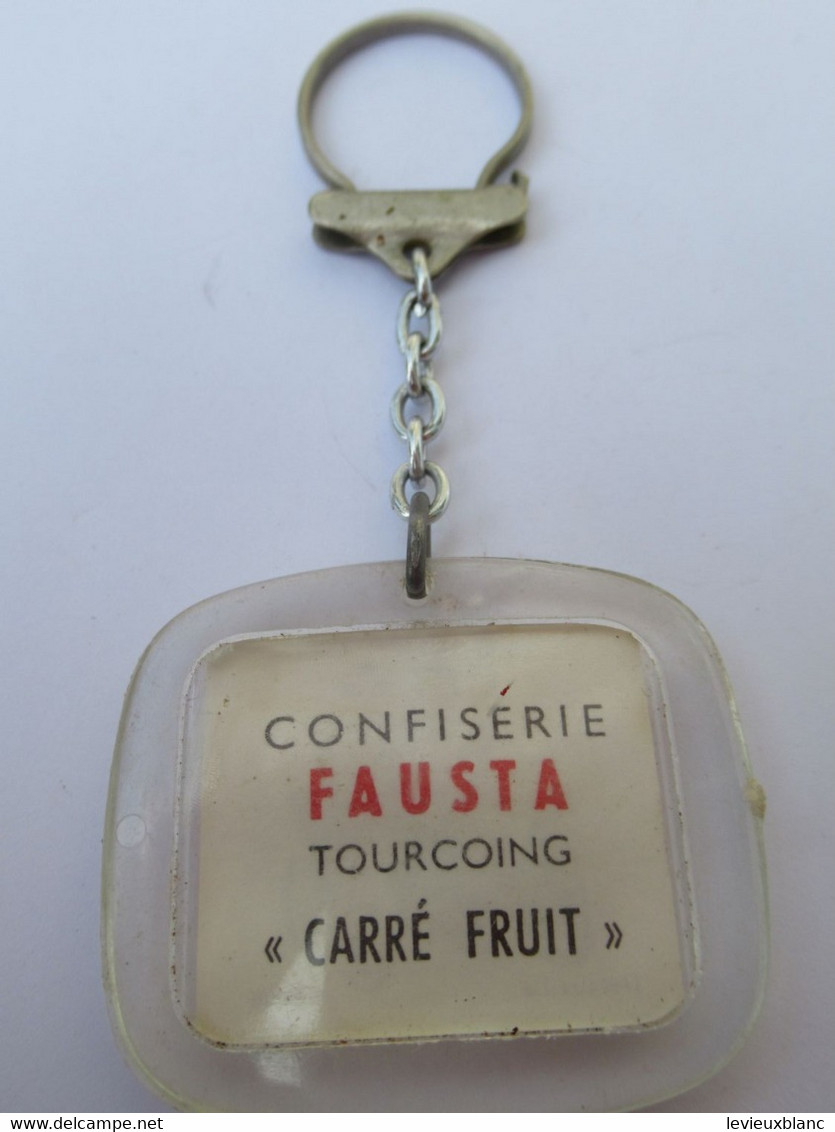 Porte-clefs Publicitaire Ancien /Alimentation /CONFISERIE FAUSTA TOURCOING/ X 2 /1960-1970     POC483 - Schlüsselanhänger