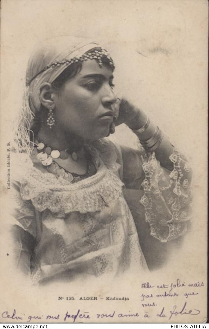 CP CPA  Algérie Alger Kadoudja Jeune Femme Collection Idéale P.S. YT Mouchon 1902 - Vrouwen