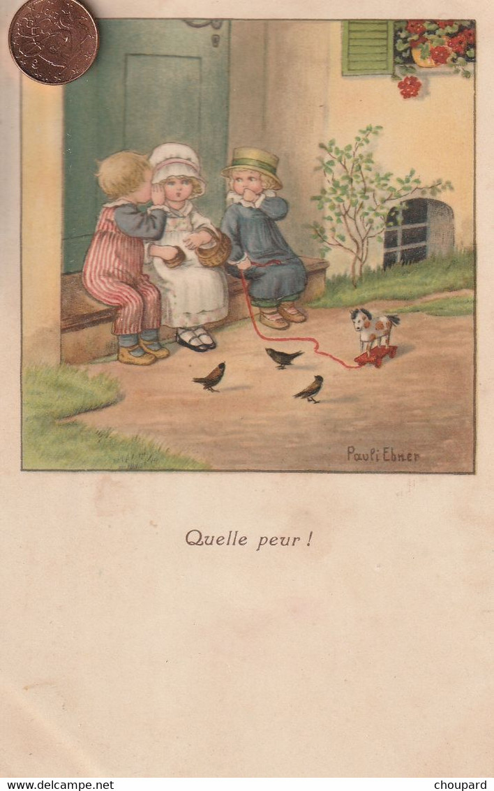 -Très Belle Carte Postale Ancienne De  Signée EBNER PAULI   Quelle Peur - Ebner, Pauli