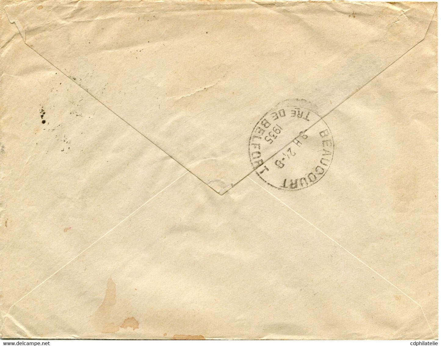 GUYANE FRANCAISE LETTRE ST LAURENT DU MARONI 3-8-35 GUYANE FRANCAISE POUR LA FRANCE - Storia Postale