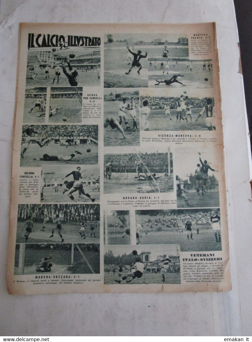 # IL CALCIO ILLUSTRATO N 26 / 1946  IL MILAN BATTE IL TORINO / NOVARA DORIA - Sport