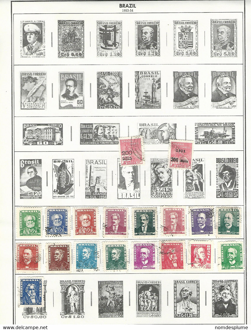 55978 ) Collection Brazil    Postmark  Overprint - Collections, Lots & Series