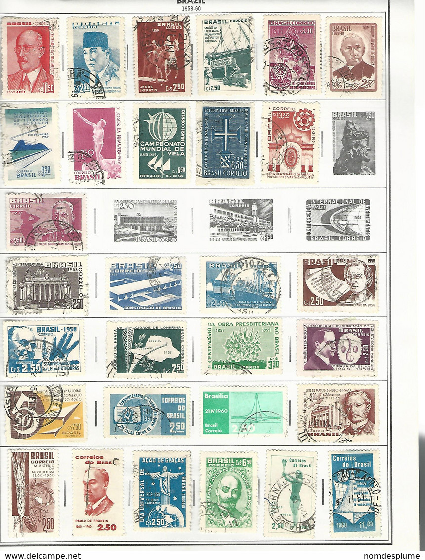 55980 ) Collection Brazil    Postmark - Collections, Lots & Series