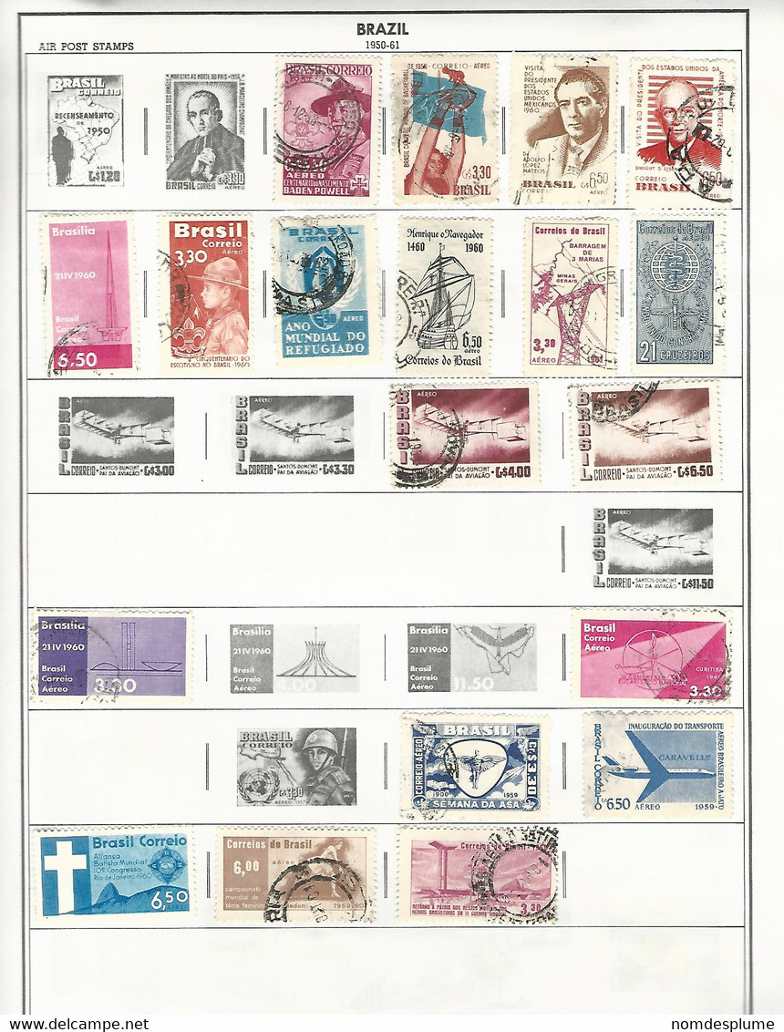 55981 ) Collection Brazil    Postmark  Overprint Semi Postal - Collections, Lots & Series