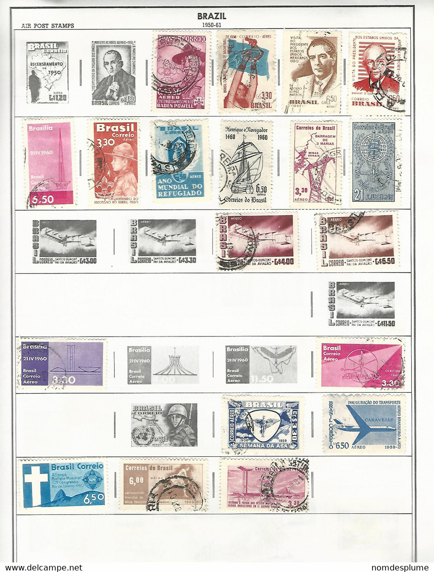 55981 ) Collection Brazil    Postmark  Overprint Semi Postal - Verzamelingen & Reeksen