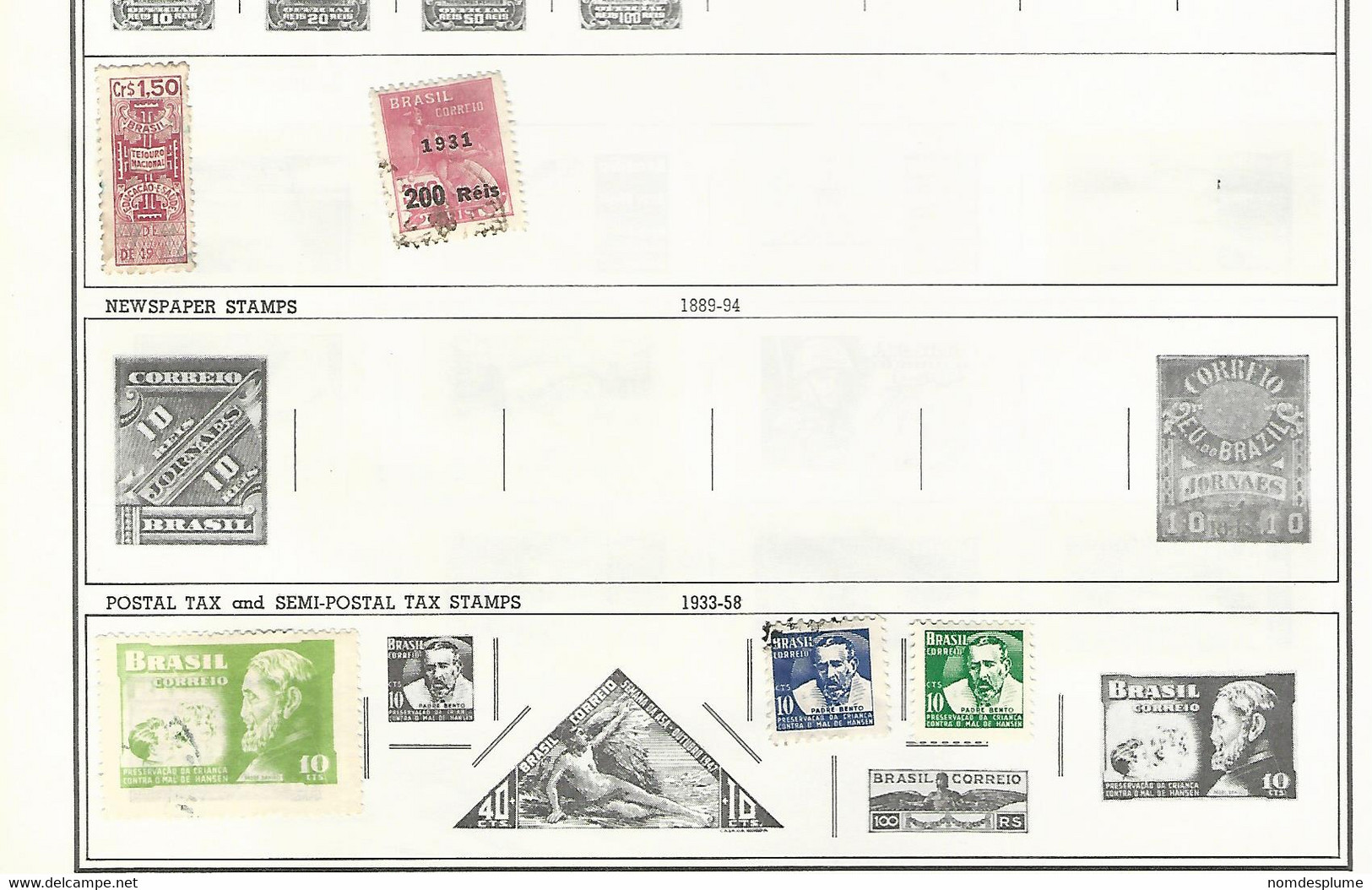 55981 ) Collection Brazil    Postmark  Overprint Semi Postal - Collections, Lots & Series