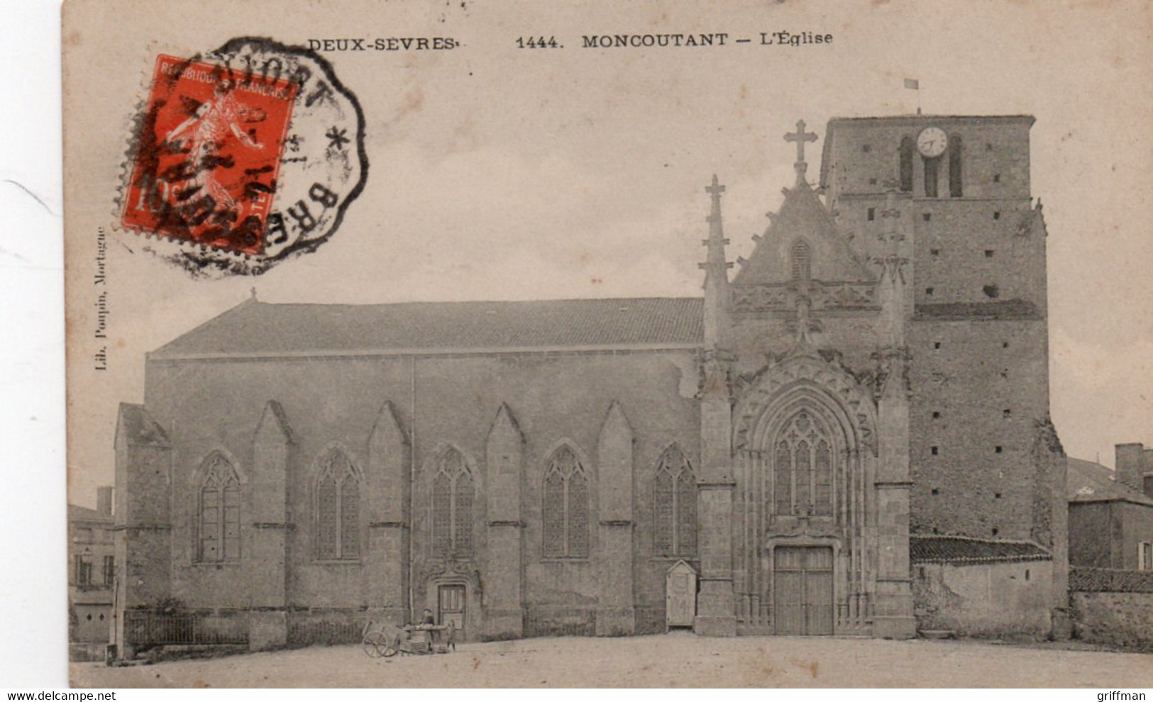 MONCOUTANT L'EGLISE 1914 TBE - Moncoutant