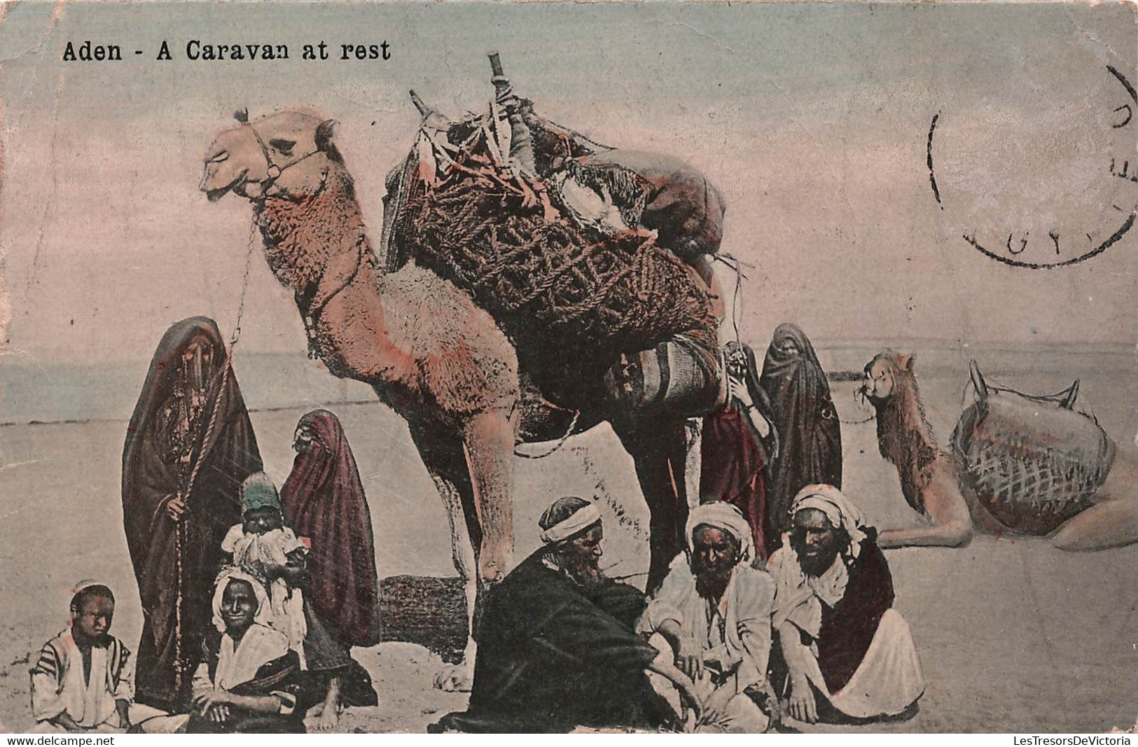 CPA Yémen - Aden - A Caravan At Rest - Chameau - Oblitéré En Egypte En 1910 - Jemen
