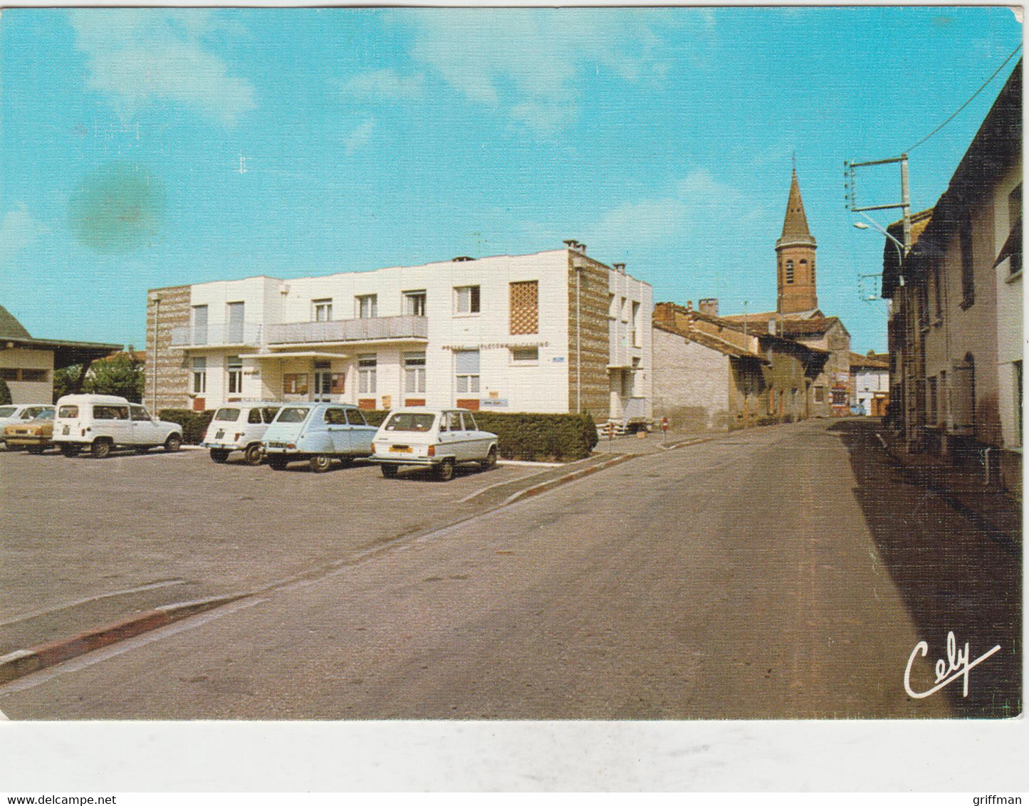 ALBIAS LA POSTE ET L'EGLISE 1985 CPSM GM TBE - Albias