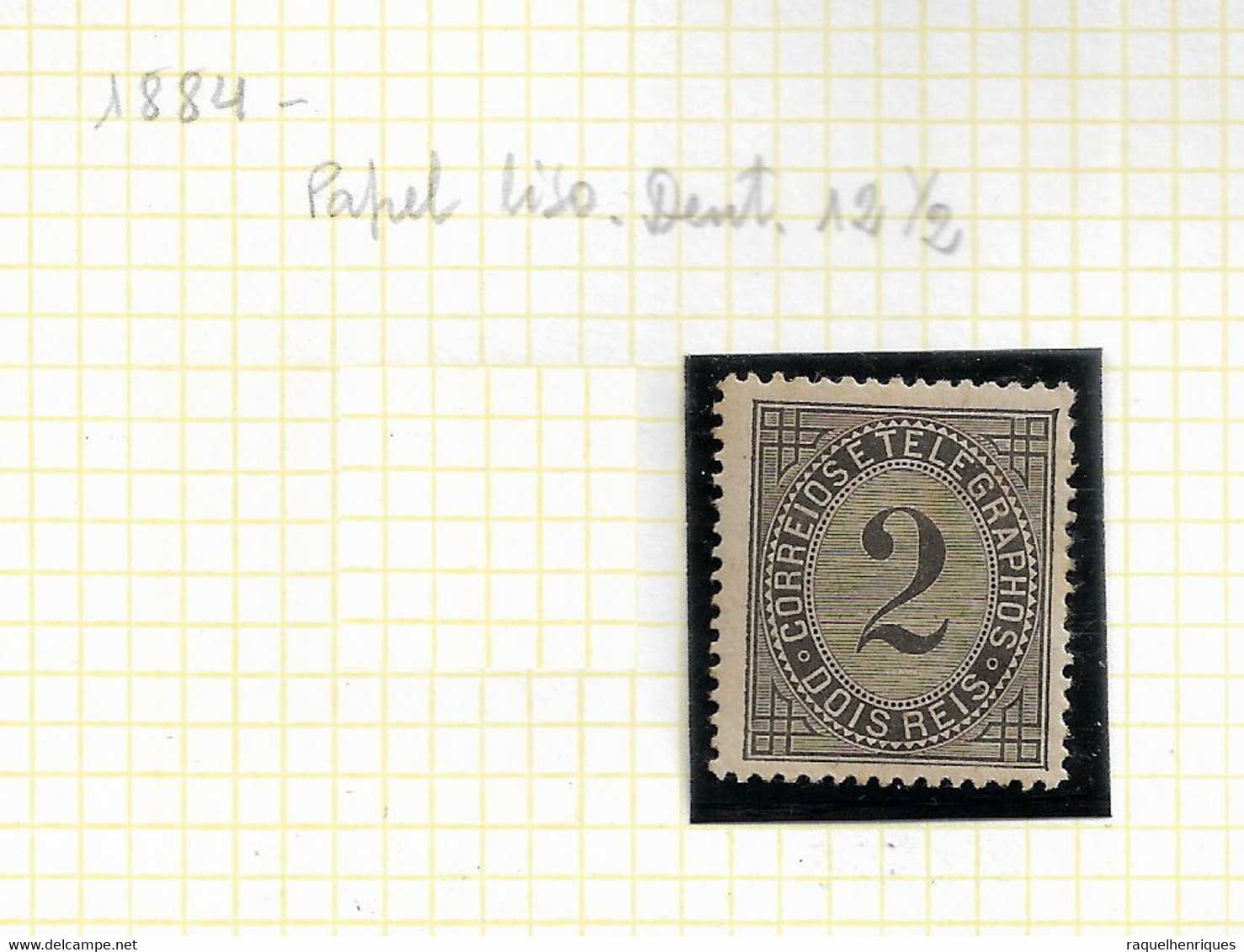 PORTUGAL STAMP - 1884 Telegraph Stamp P.LISO Perf:12½  Md#59 MH (LPT1#191) - Unused Stamps