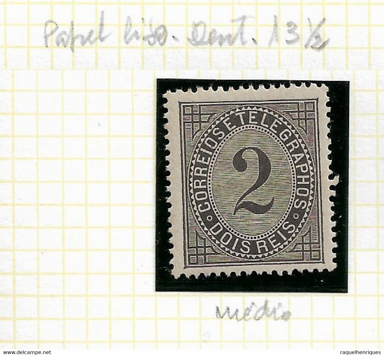 PORTUGAL STAMP - 1884 Telegraph Stamp P.LISO Perf:13½  Md#59a MH (LPT1#194) - Nuevos