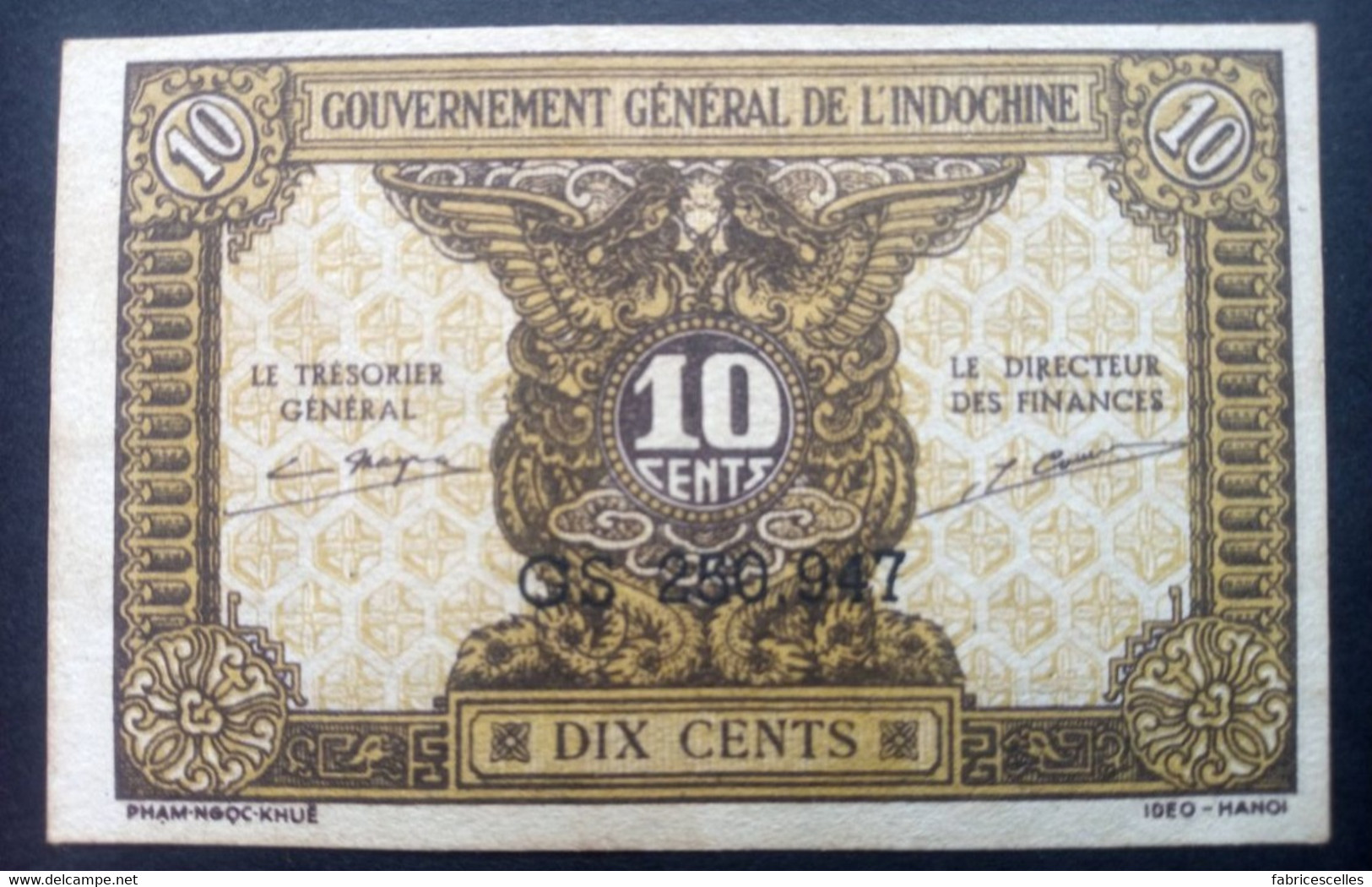 Indochine, Billet De 10 Cents - Indochine