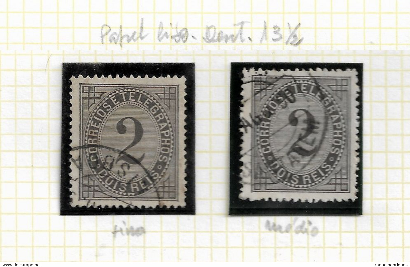 PORTUGAL STAMP - 1884 Telegraph Stamp P.LISO Perf:13½  Md#59a DIF. USED (LPT1#196) - Neufs