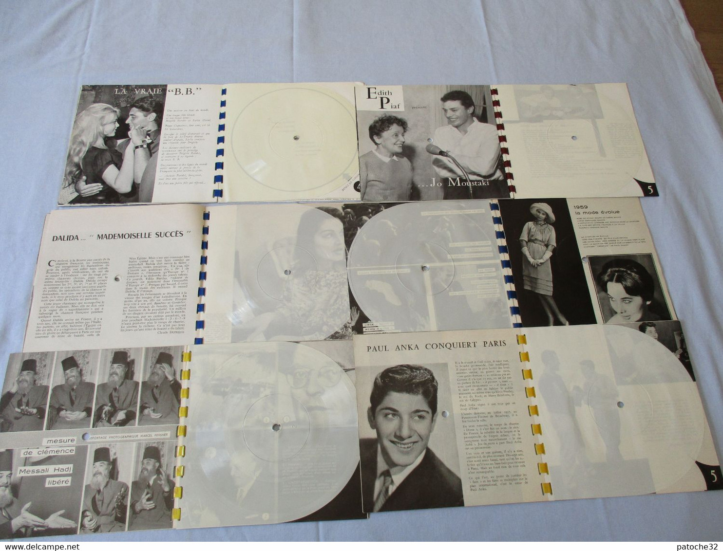 Sonorama.12 Premiers Numéros (complets).6 Disques Par N°.(72).avec Classeur.1958/1959..dalida,bardot,gréco,ricky Nelson. - Special Formats