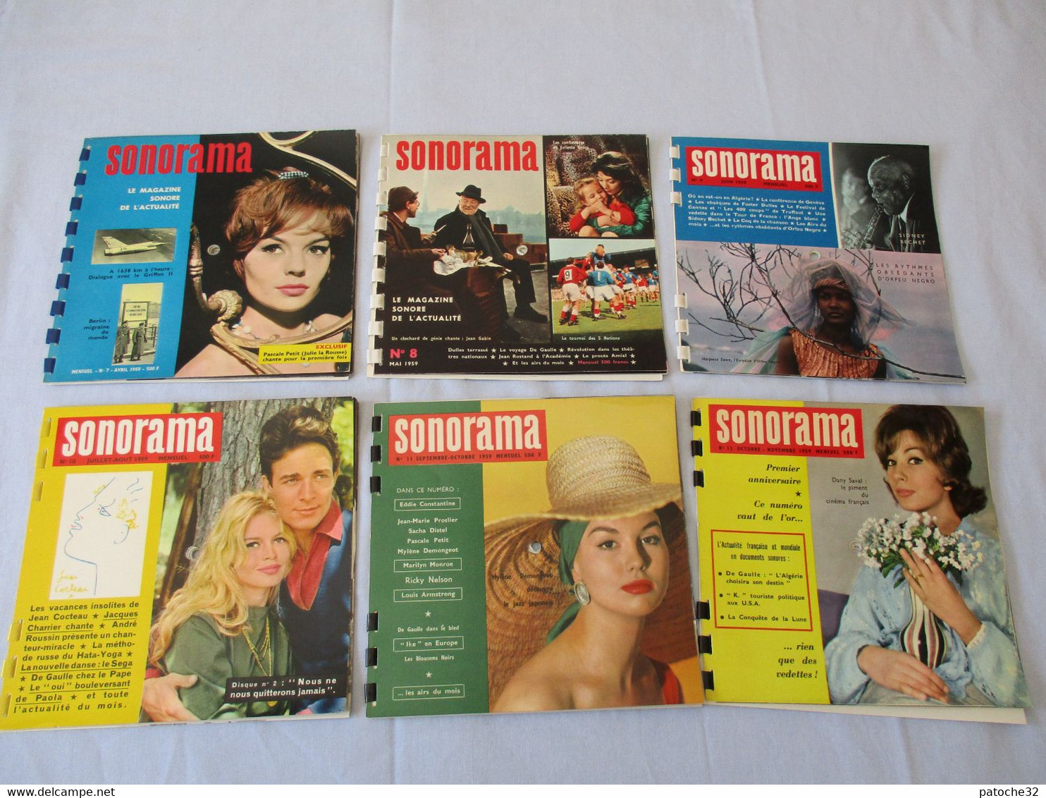 Sonorama.12 Premiers Numéros (complets).6 Disques Par N°.(72).avec Classeur.1958/1959..dalida,bardot,gréco,ricky Nelson. - Special Formats