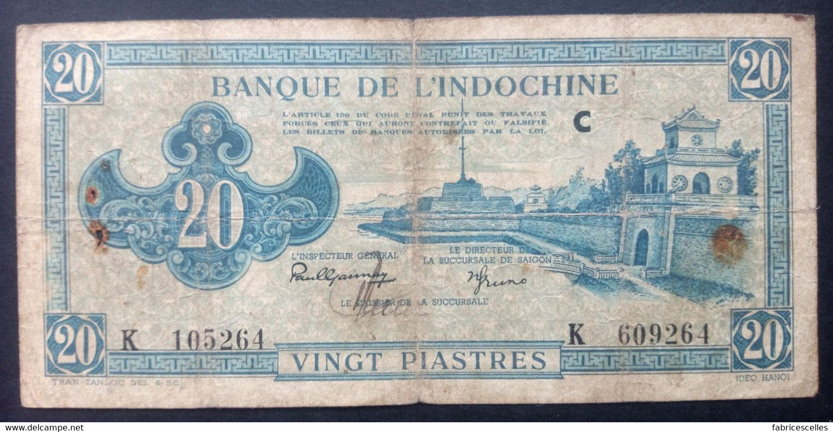 Indochine, Billet De 20 Piastres - Indochina