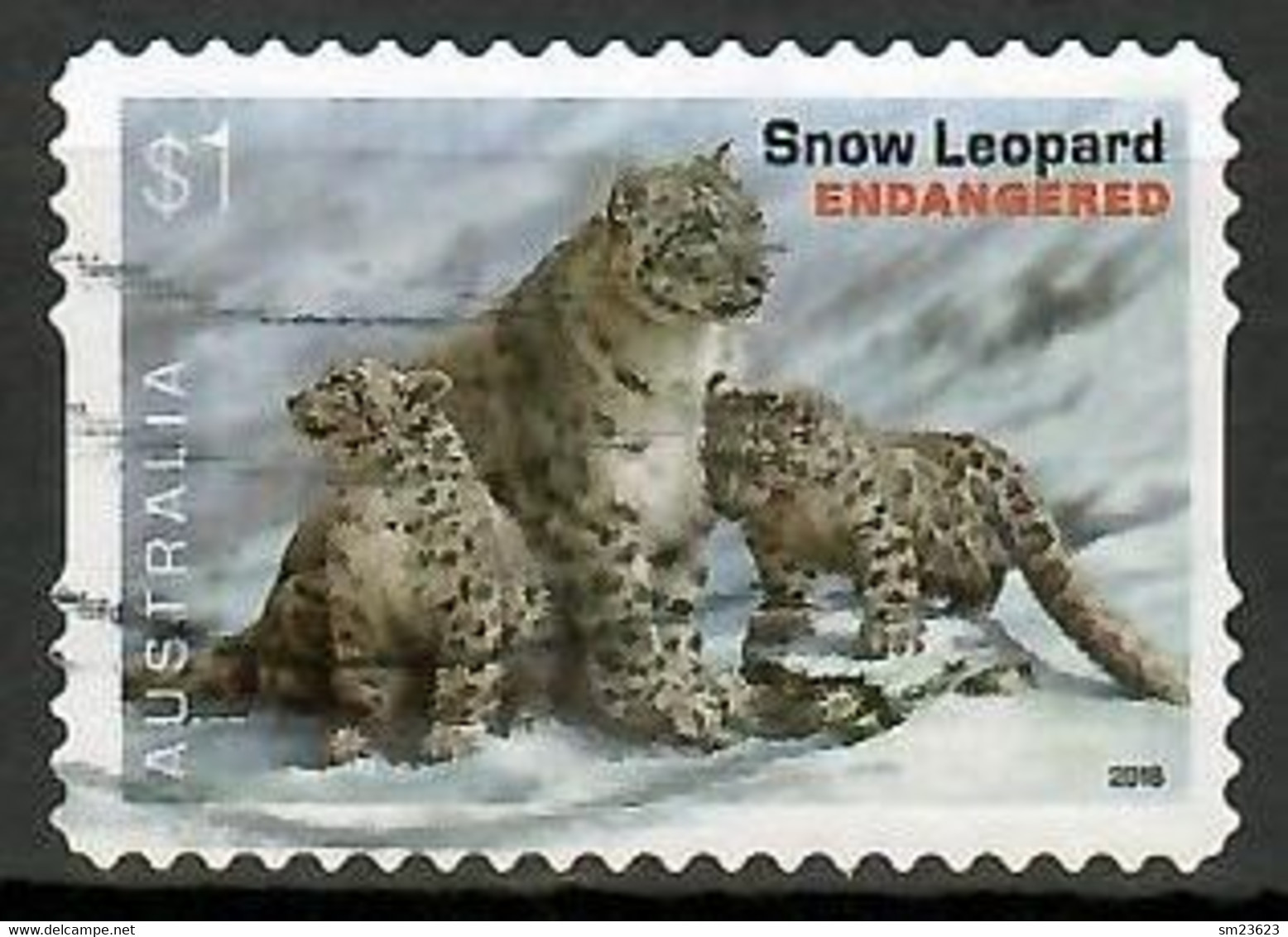 Australien 2016 , Snow Leopard - Self-adhesive - Gestempelt / Fine Used / (o) - Used Stamps