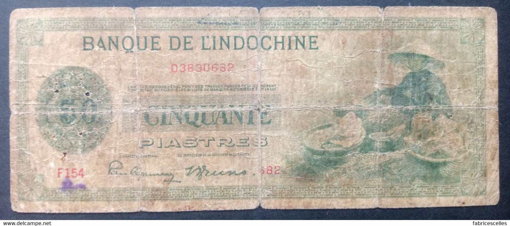 Indochine, Billet De 50 Piastres - Indocina