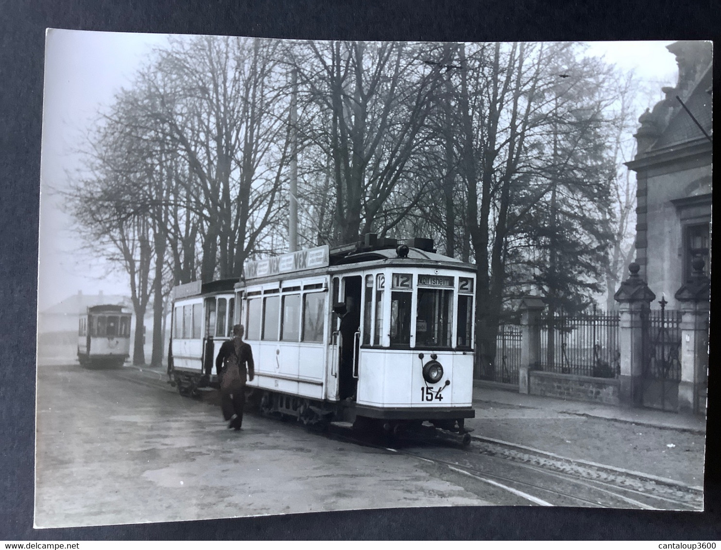 Photo Numérotée De J. BAZIN:Réseau Urbain :  Tramway De STRASBOURG : PONT D’ ANVERS  En 1953 - Trains