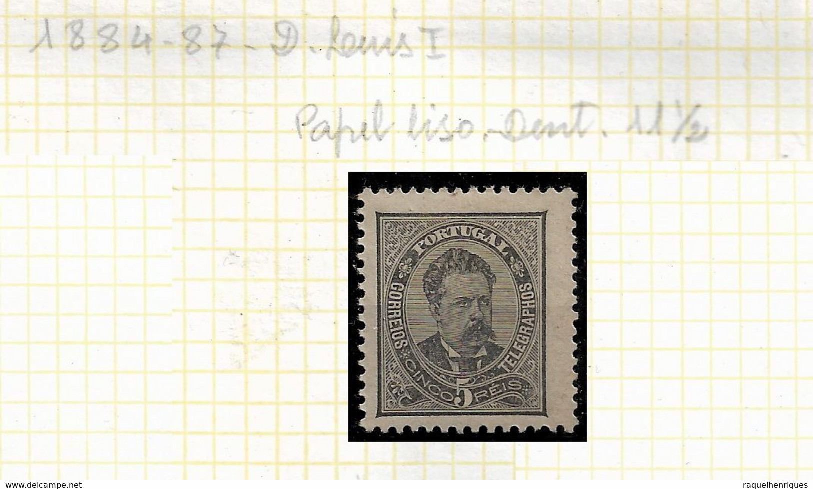 PORTUGAL STAMP - 1884-87 D.LUIS I P.LISO Perf:11½  Md#60 MH (LPT1#198) - Ongebruikt