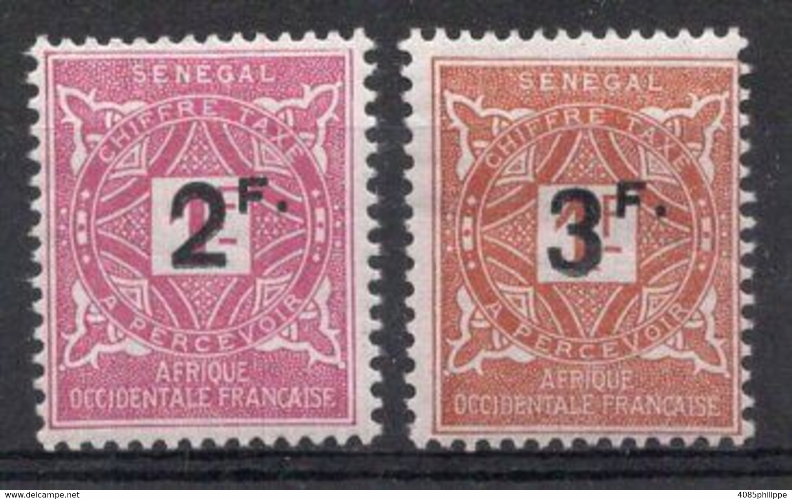 SENEGAL Timbres Taxe  N°20* & N°21* Neufs Charnières TB Cote : 21,00€ - Timbres-taxe