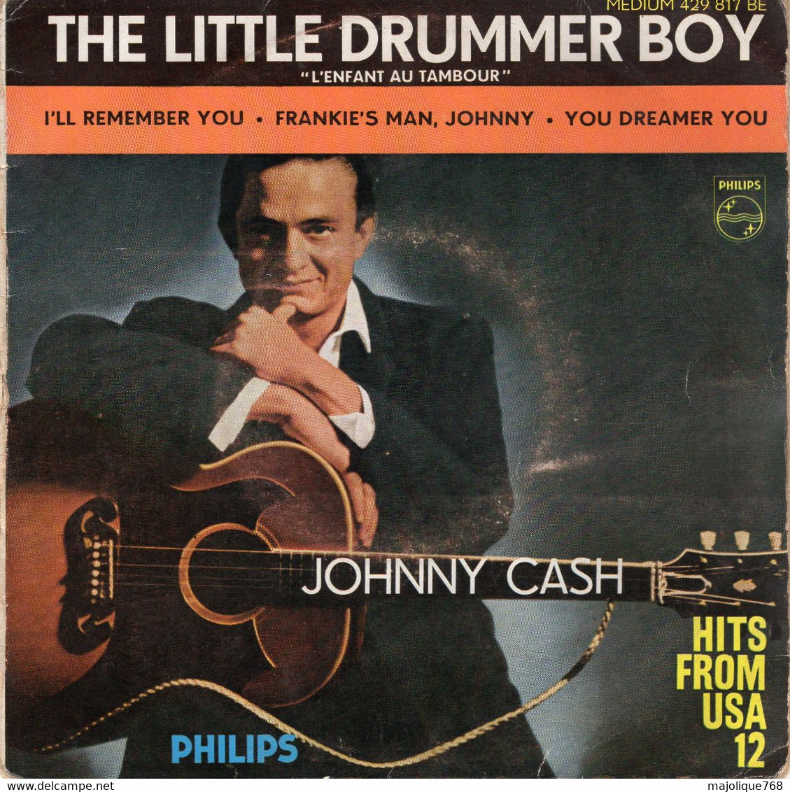 Disque De Johnny Cash - The Little Drummer Boy - Philips 429 817 BE - France 1960 - Country & Folk