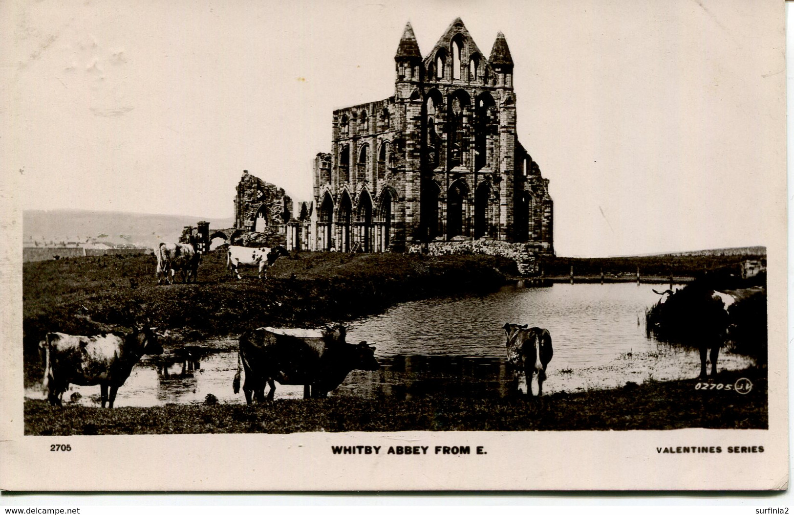 YORKS - WHITBY -   ABBEY FROM E RP  Y3894 - Whitby