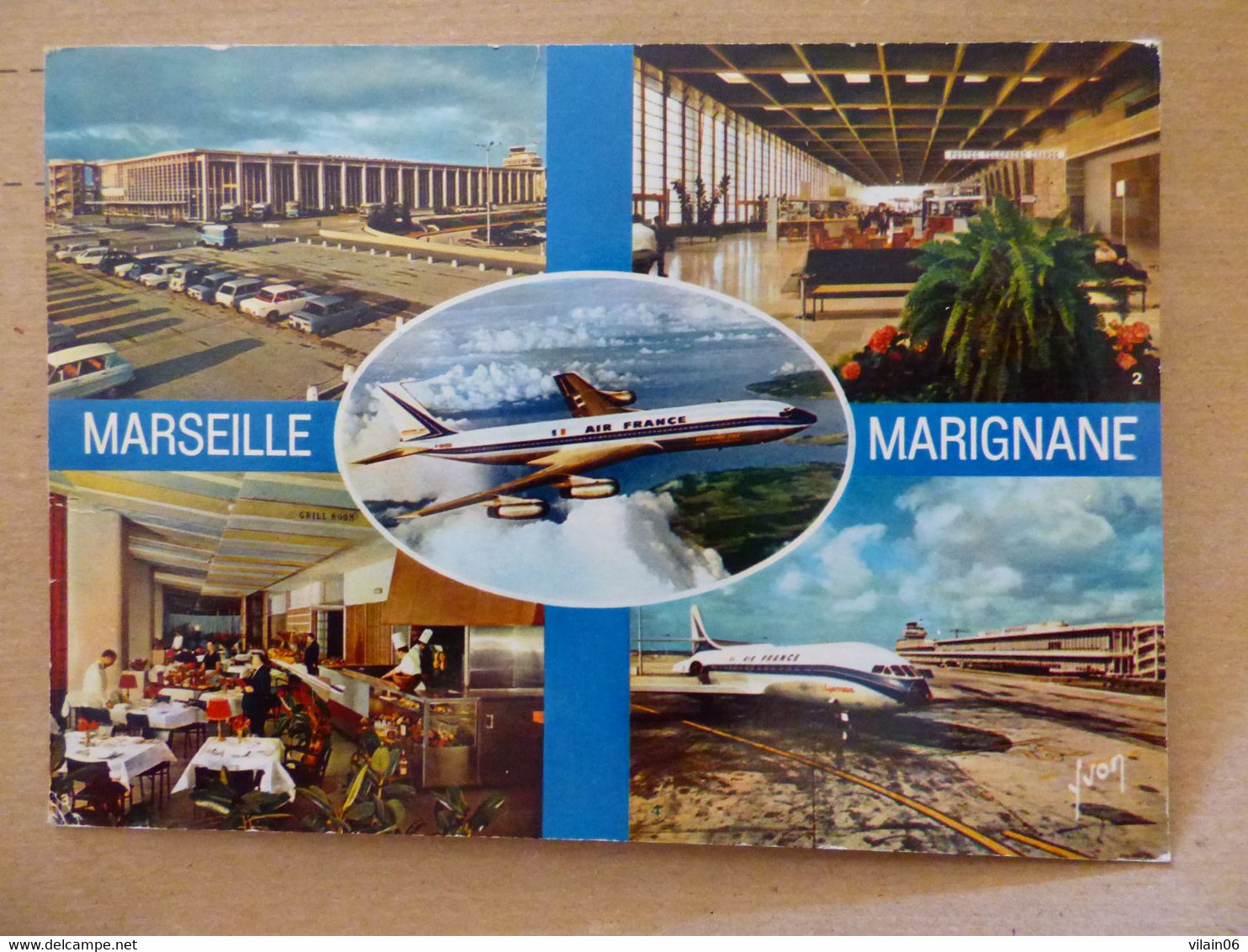 AEROPORT / AIRPORT / FLUGHAFEN     MARSEILLE MARIGNANE   AIR FRANCE  B 707/ CARAVELLE - Aerodromi