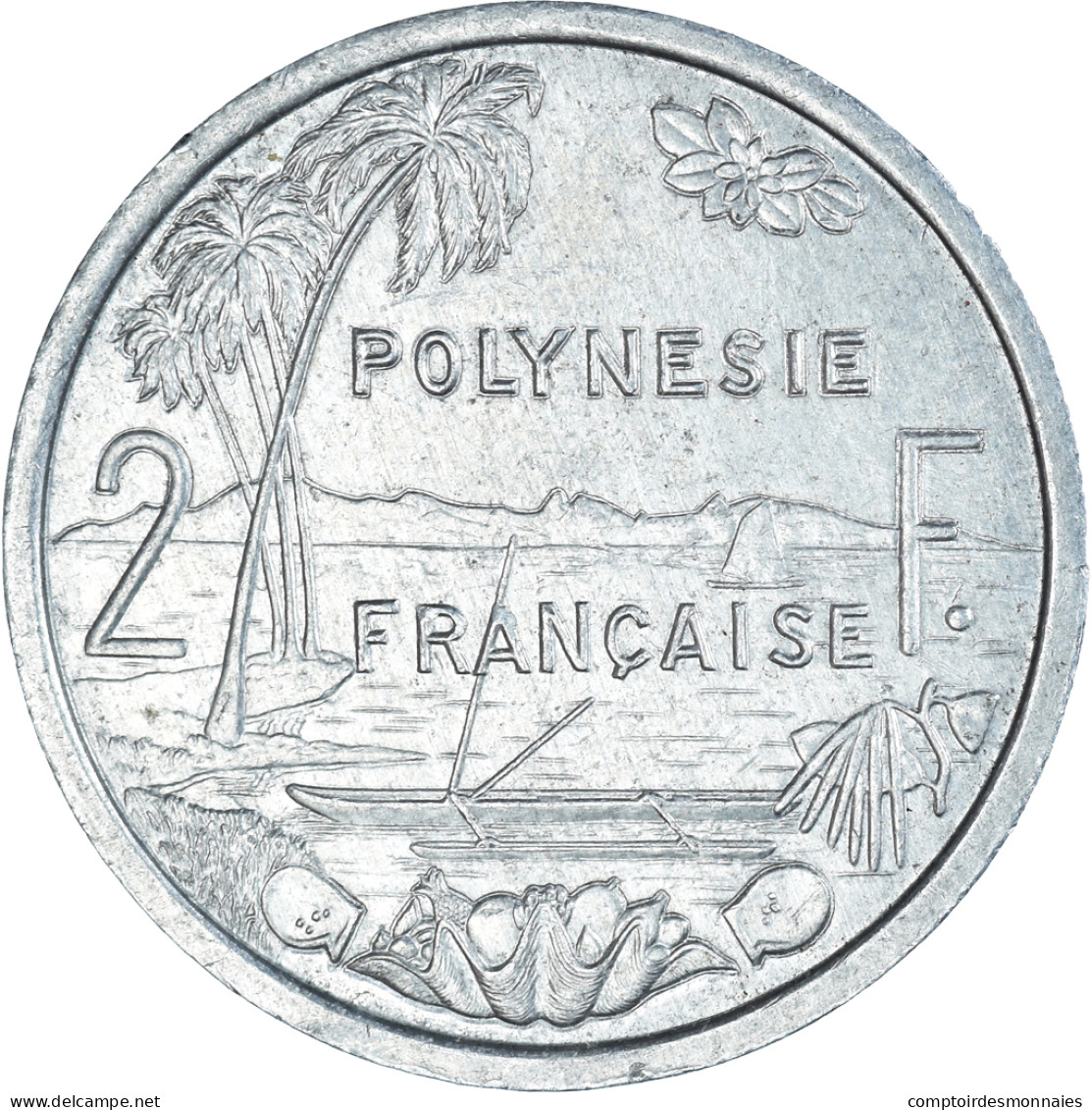 Monnaie, Polynésie Française, 2 Francs, 1996, Paris, TTB+, Aluminium, KM:10 - Frans-Polynesië