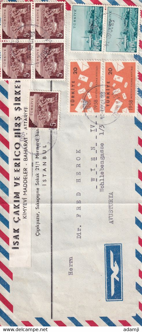 TURKEY 1960  COVER TO AUSTRIA. - Briefe U. Dokumente