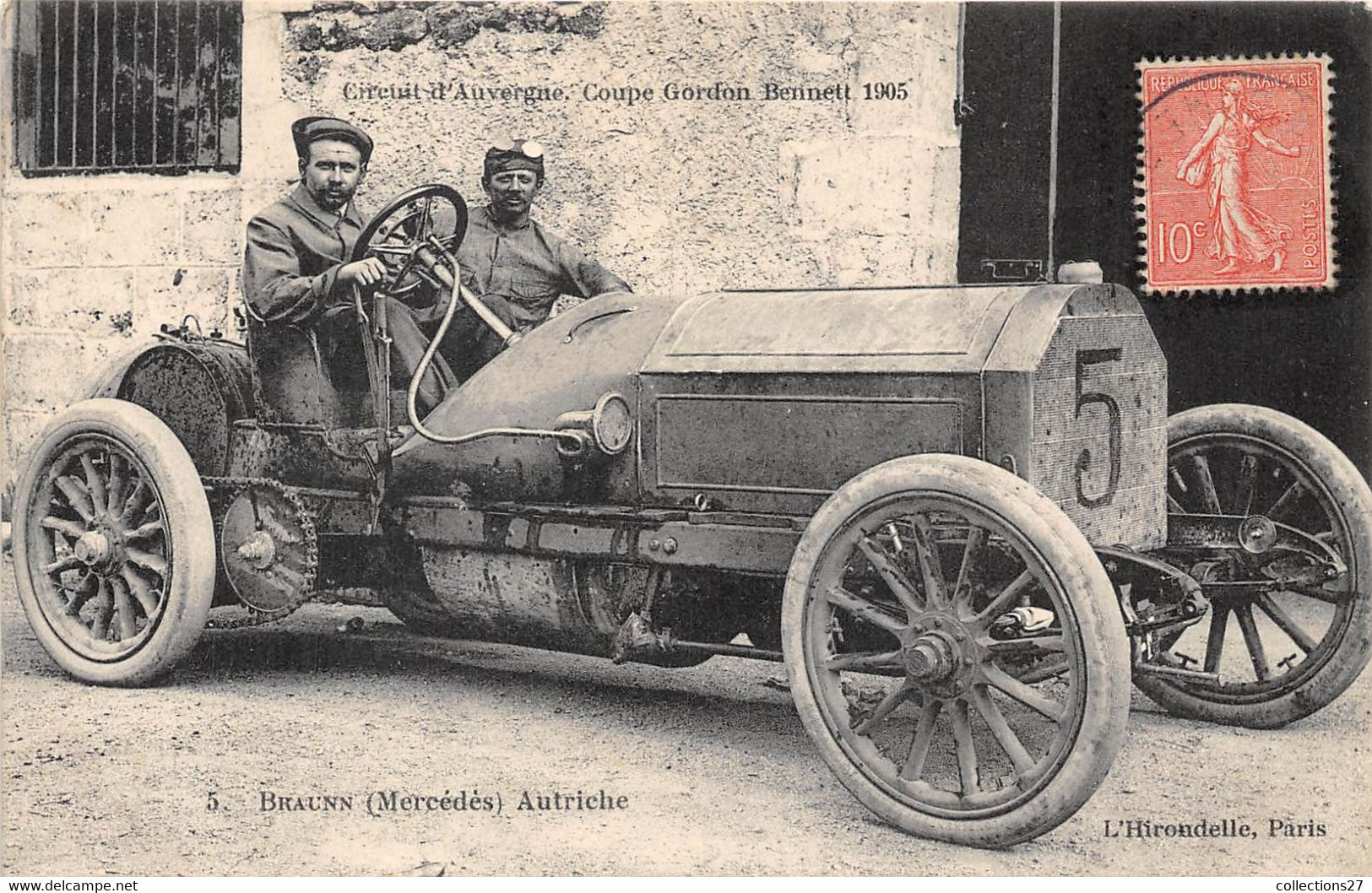 CURCUIT D'AUVERGNE- COUPE GORDON BENNET 1905- BRAUNN ( MERCEDES ) AUTRICHE - Sonstige & Ohne Zuordnung