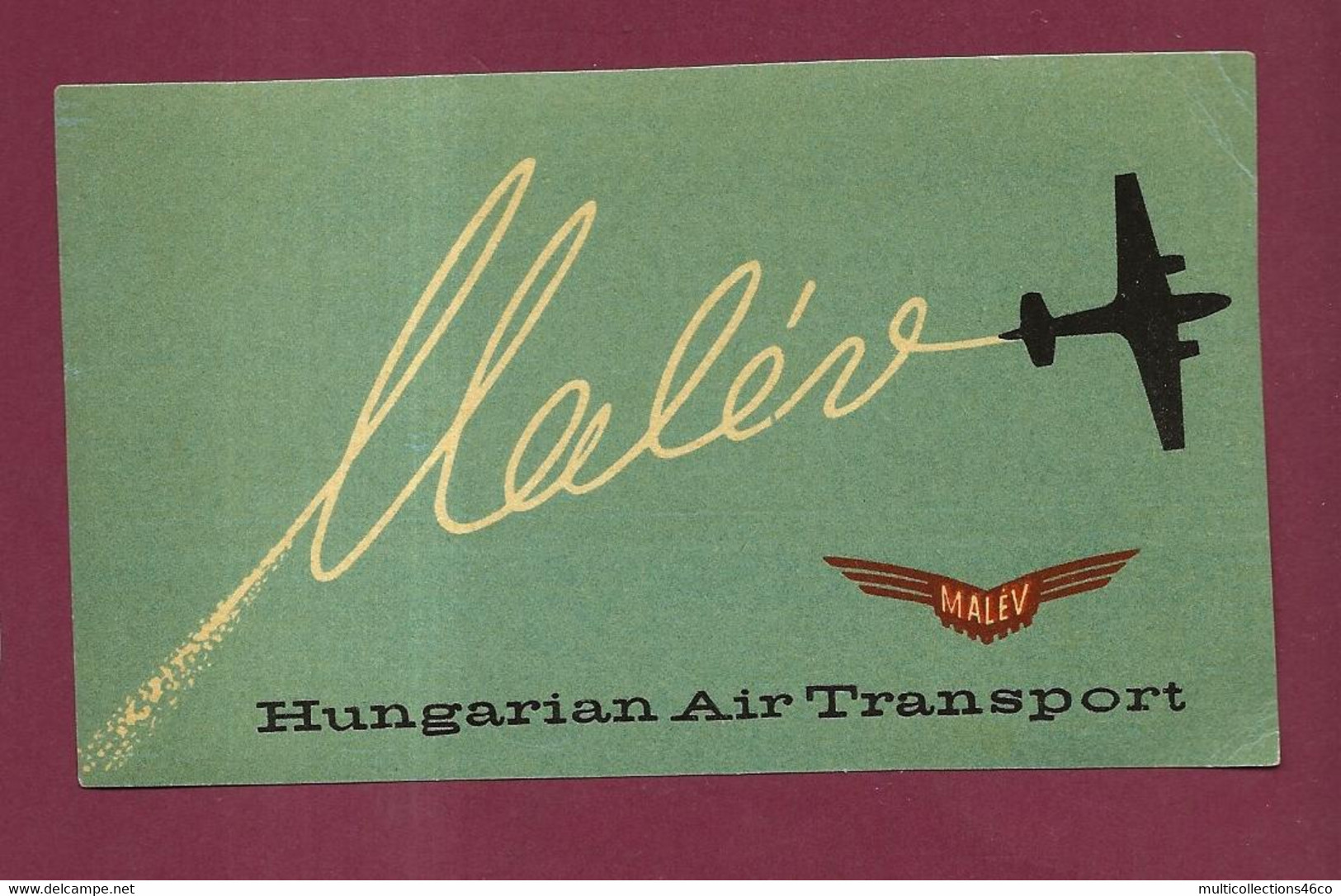 060922 - AVIATION ETIQUETTE A BAGAGE - MALEV Hungarian Air Transport - Avion - Baggage Labels & Tags