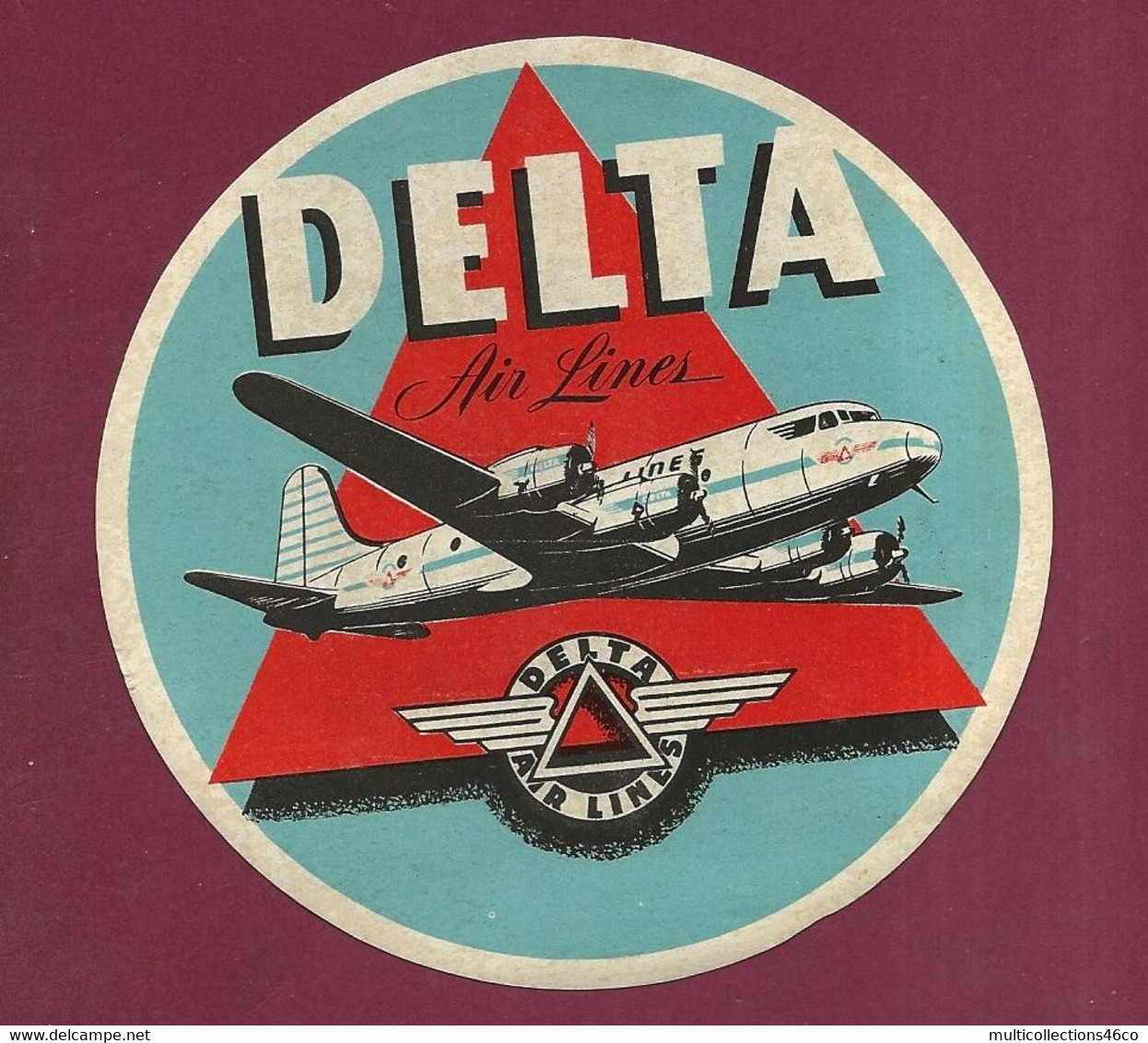 060922 - AVIATION ETIQUETTE A BAGAGE - DELTA AIR LINES - Baggage Labels & Tags