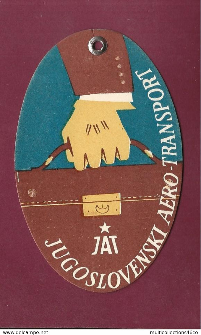 060922 - AVIATION ETIQUETTE A BAGAGE - JAT JUGOSLOVENSKI AERO TRANSPORT Valise Yougoslavie - Étiquettes à Bagages