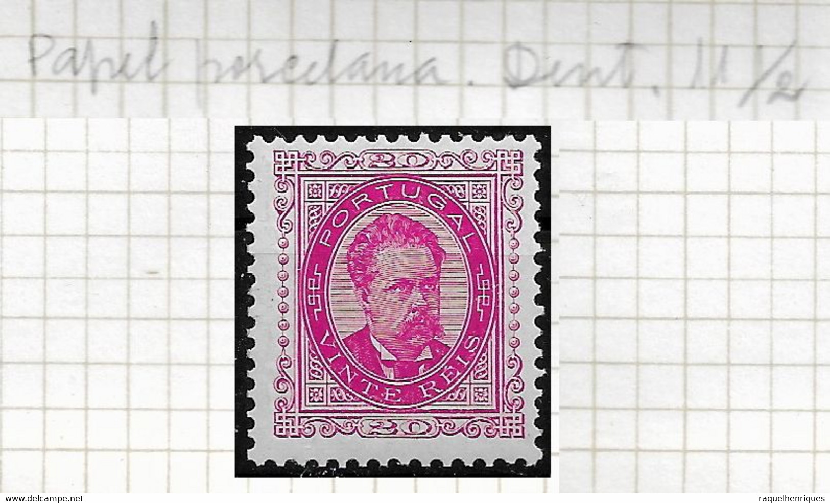 PORTUGAL STAMP - 1884-87 D.LUIS I P.PORCELANA Perf:11½  Md#62 MNH (LPT1#211) - Neufs