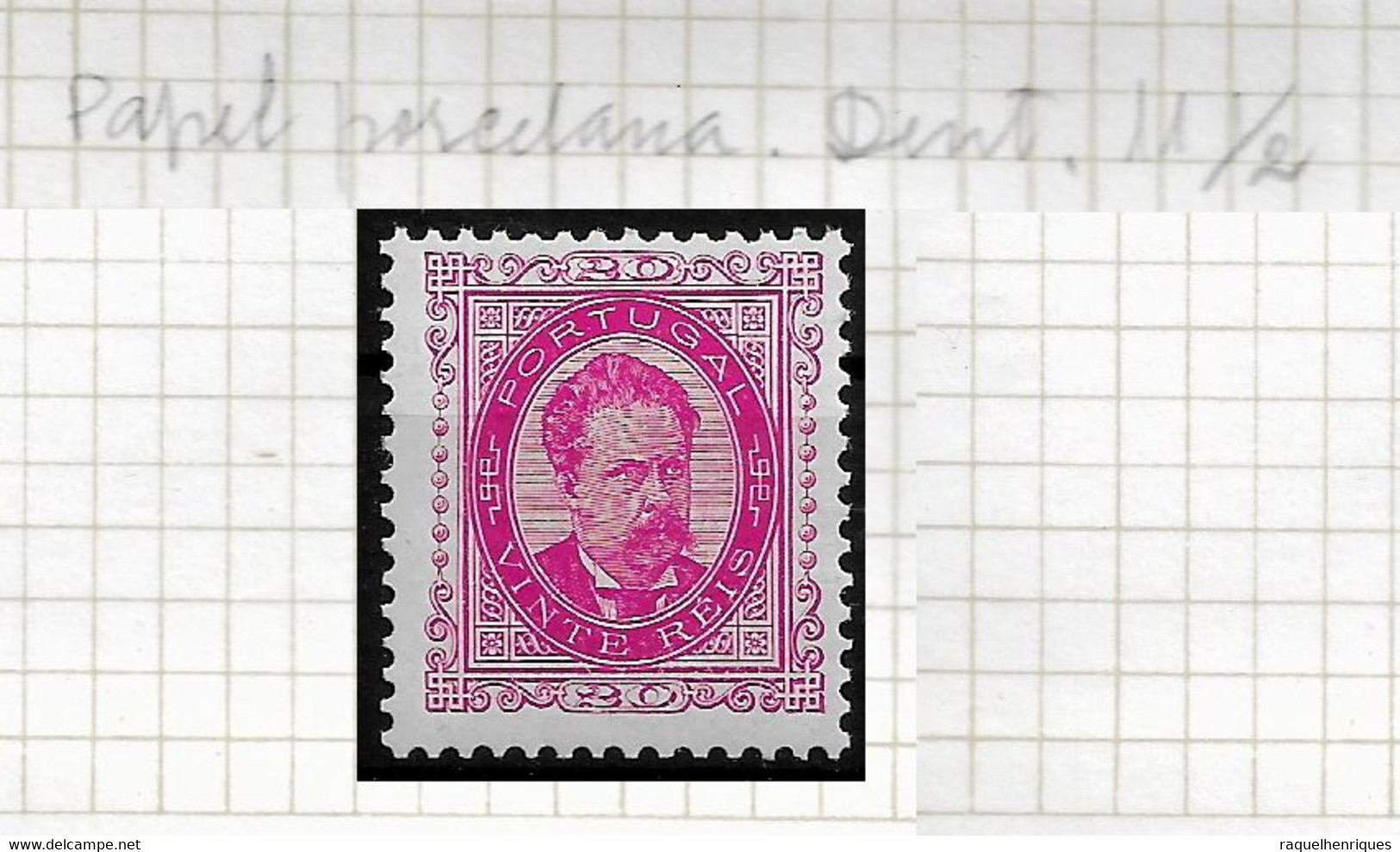 PORTUGAL STAMP - 1884-87 D.LUIS I P.PORCELANA Perf:11½  Md#62 MNH (LPT1#212) - Ongebruikt