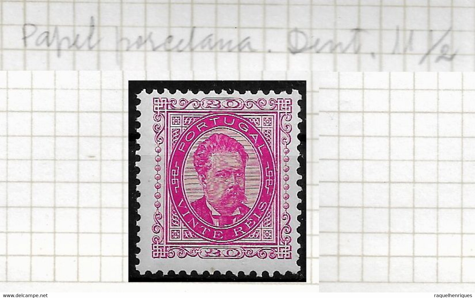 PORTUGAL STAMP - 1884-87 D.LUIS I P.PORCELANA Perf:11½  Md#62 MNH (LPT1#213) - Unused Stamps