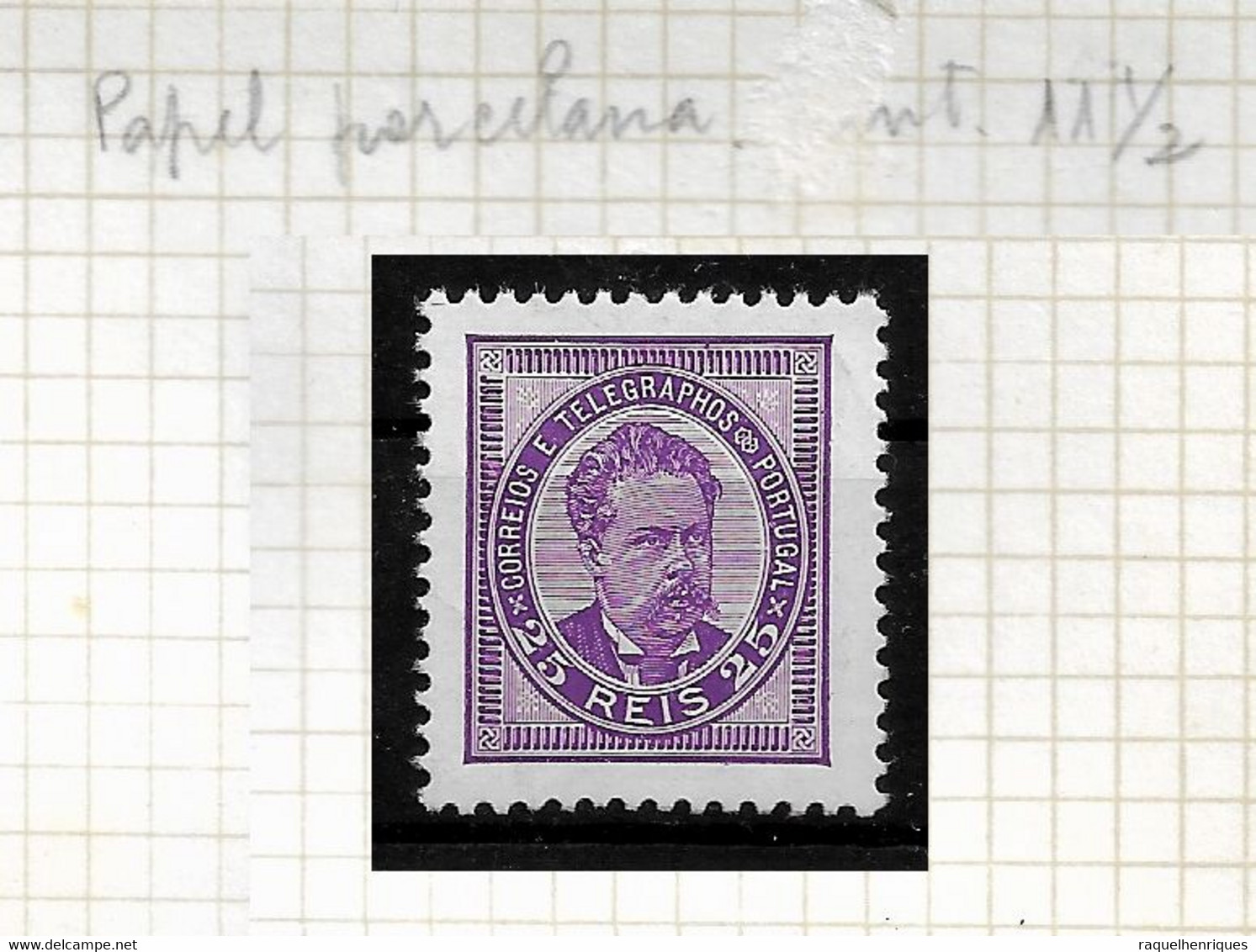 PORTUGAL STAMP - 1884-87 D.LUIS I P.PORCELANA Perf:11½  Md#63 MNH (LPT1#217) - Unused Stamps