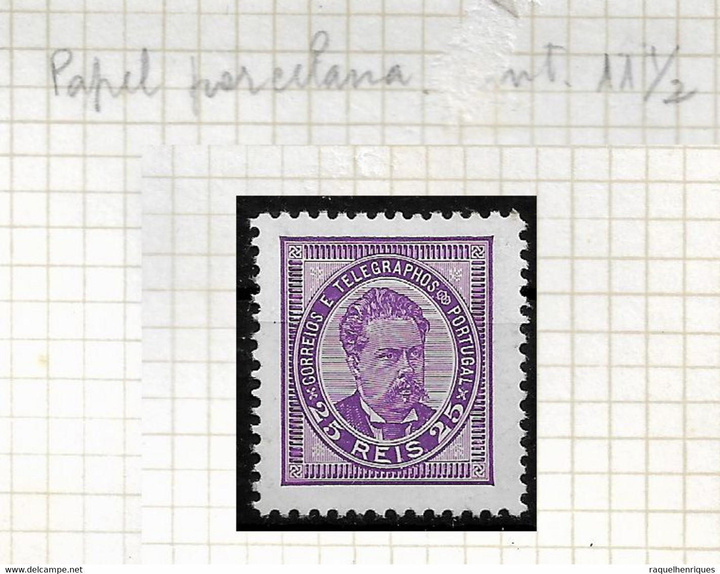 PORTUGAL STAMP - 1884-87 D.LUIS I P.PORCELANA Perf:11½  Md#63 MNH (LPT1#218) - Unused Stamps