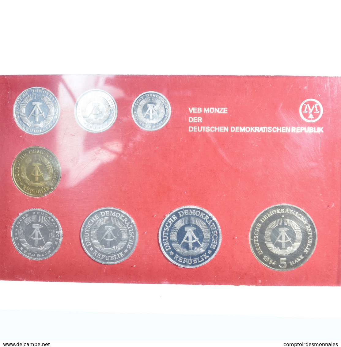 Monnaie, République Démocratique Allemande, 1 Pfennig To 5 Mark, 1984, Berlin - Mint Sets & Proof Sets