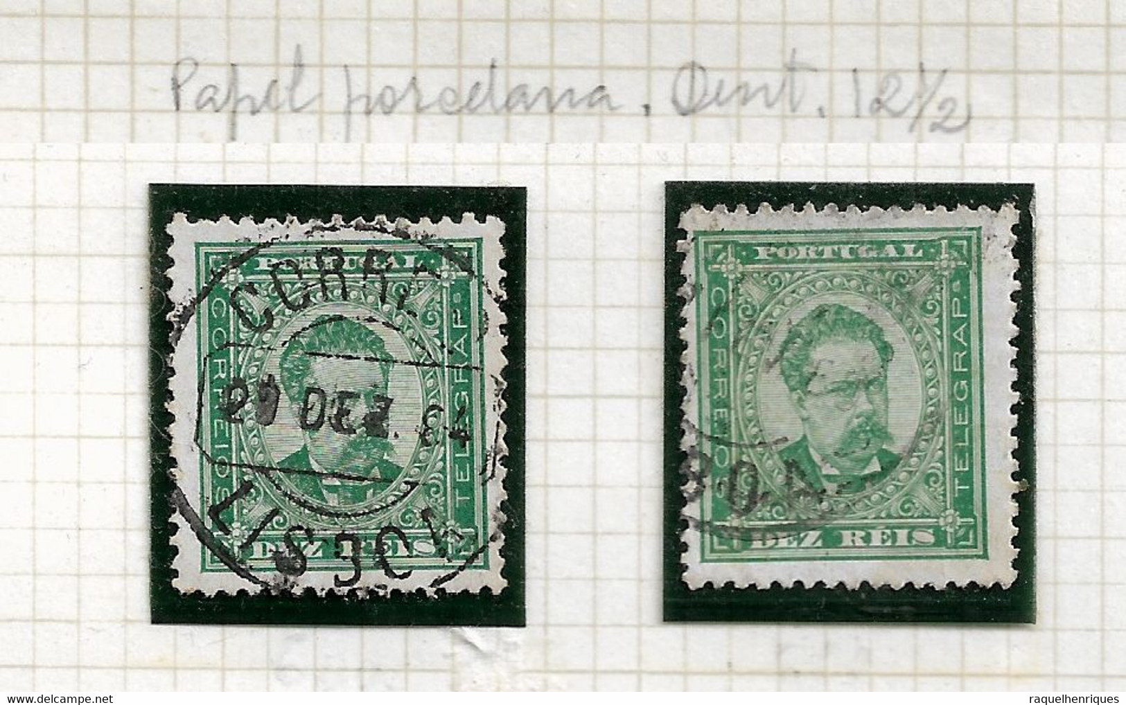 PORTUGAL STAMP - 1884-87 D.LUIS I P.PORCELANA Perf:12½  Md#61a DIF. TONES USED (LPT1#221) - Unused Stamps