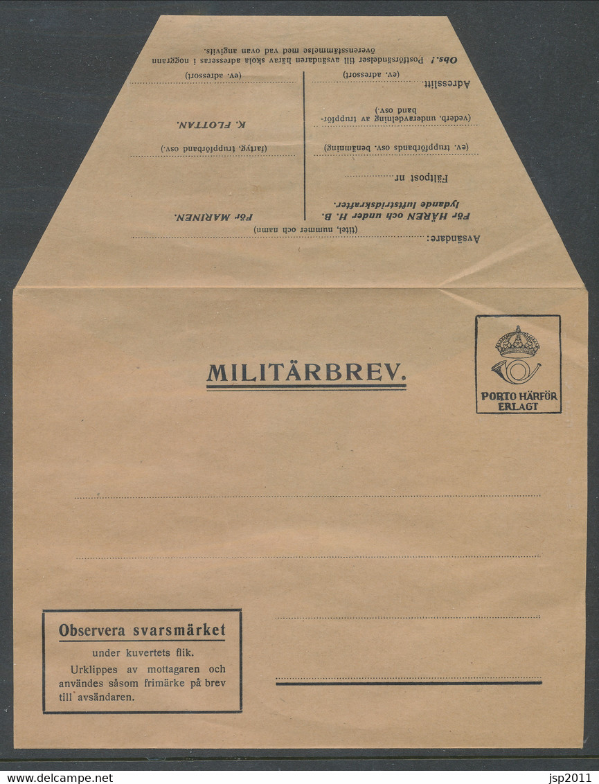 M 1b. Envelop With Replay Stamp. Small National Coat Of Arms. . MNH (**) See Description And Scans - Military